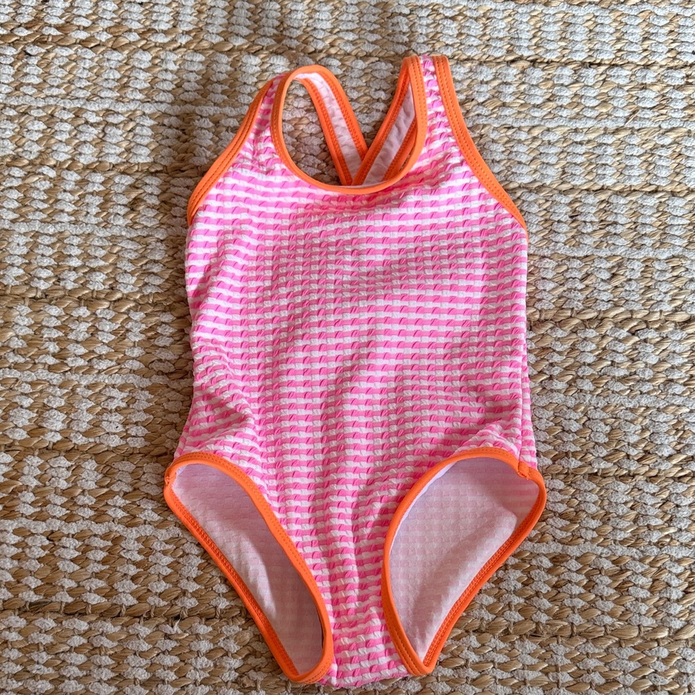 NWT Zara Girls' Pink & Orange One-Piece Swimsuit